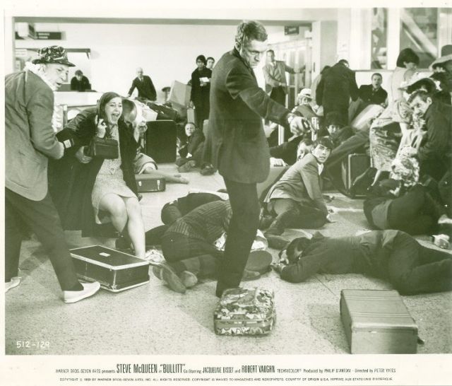 Steve as Frank Bullitt,
(shootout at airport).